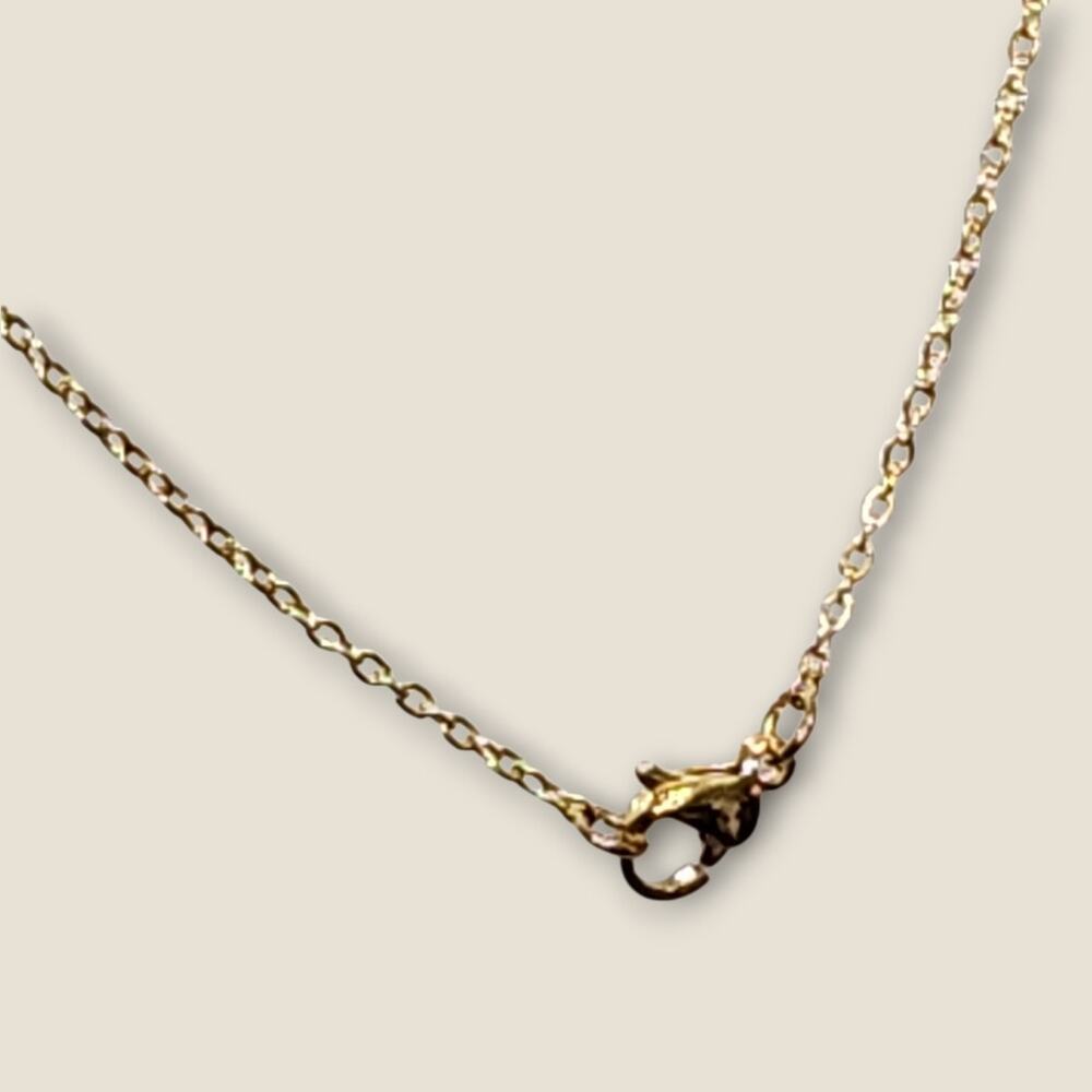 New Gold Paw Print Charm Necklace Dog Cat Pet - Picture 5 of 5